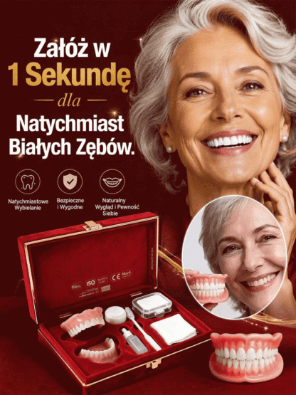 💎Zestaw protez zębowych w nowym opakowaniu prezentowym| Idealny Uśmiech w 3 Sekundy| Jedz Bez Obaw |Mocne Trzymanie i Naturalny Wygląd🎁