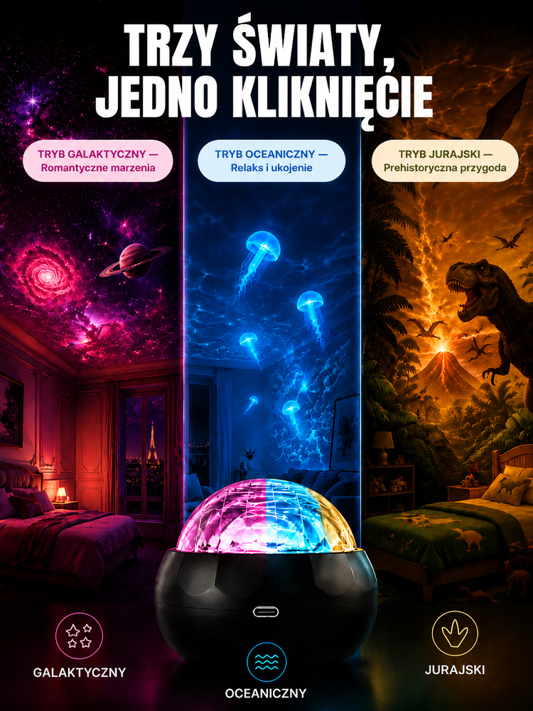 🌊Unosząca się Lampa Projekcyjna Gwiezdnego Nieba 4K Aurora| Jednym kliknięciem zmień swój pokój w rozgwieżdżony kosmos🐋✨🔮🛋️