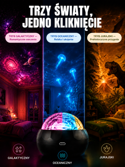 🌊Unosząca się Lampa Projekcyjna Gwiezdnego Nieba 4K Aurora| Jednym kliknięciem zmień swój pokój w rozgwieżdżony kosmos🐋✨🔮🛋️
