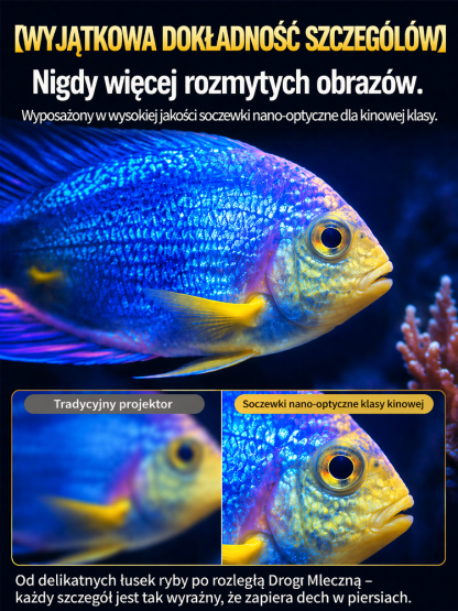 🌊Tęczowa fantazyjna obrotowa lampa projekcyjna| Domowe Oceanarium i Gwiazdy | Ultra-cichy do Snów| Redukcja Stresu i Bezsenności | 7 Kolorów Magii✨
