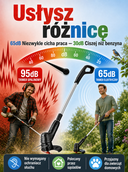 ✨Składana ładowarka do kosiarki ogrodowej z USB| Teleskopowa (21-105cm)✨