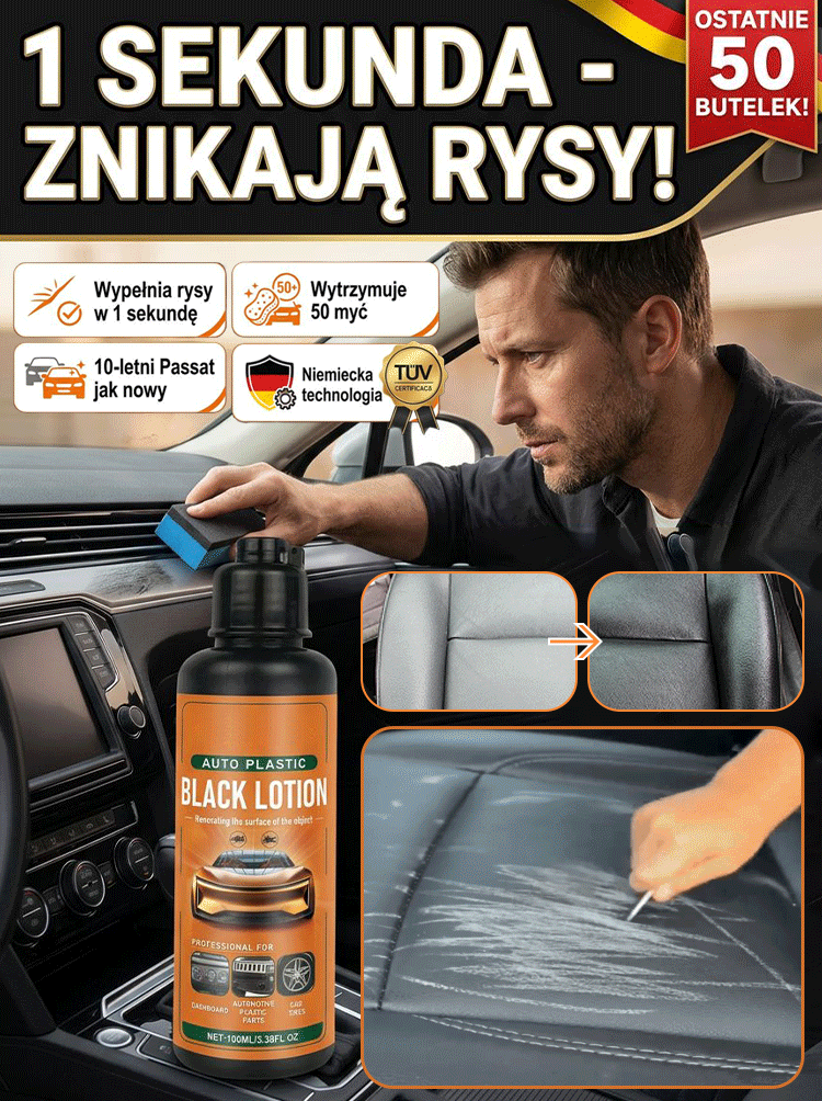 Środek do renowacji samochodów| Czarny Blask w 3 Sekundy · Auto i Dom · Ochrona UV✨ 【Spraw, by Stare Stało Się Nowe!】 ✨