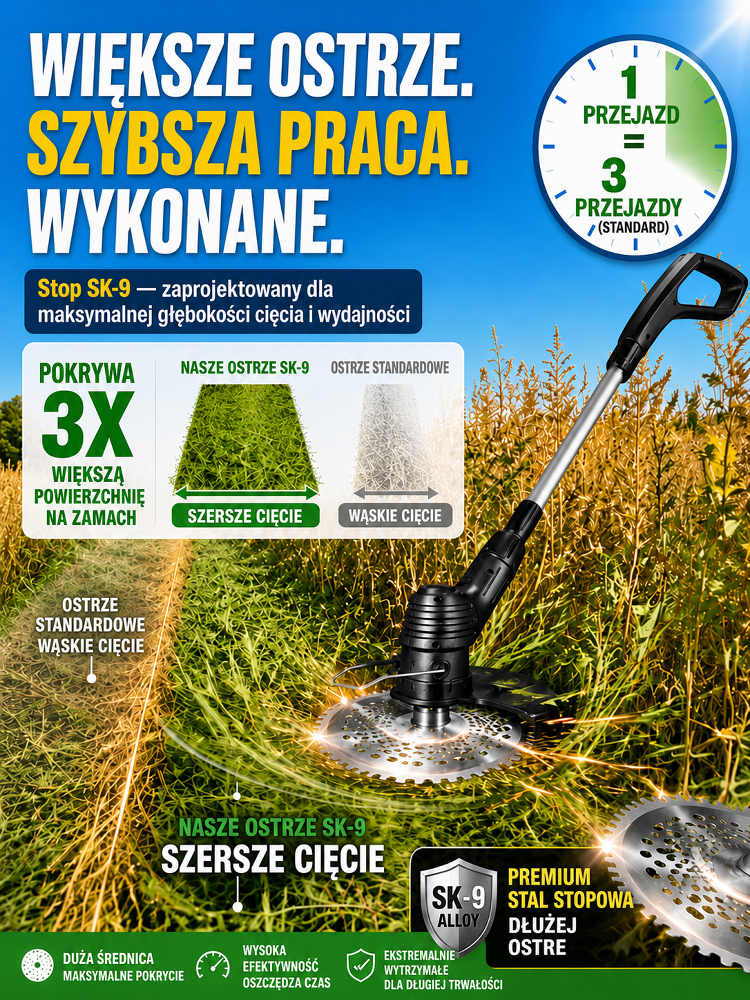 ✨Składana ładowarka do kosiarki ogrodowej z USB| Teleskopowa (21-105cm)✨