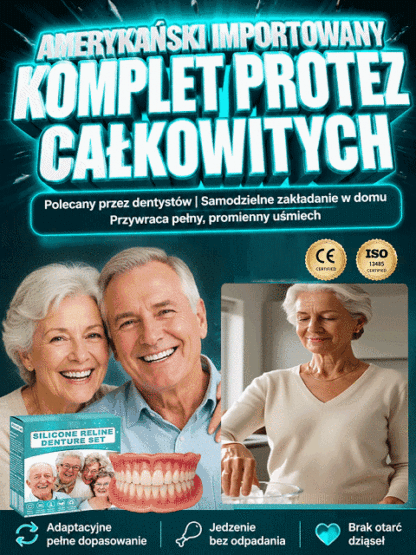 🔥 Nowy komplet protez z importu z USA| Bezbolesny zgryz · Płatność przy odbiorze | Swoboda jedzenia i idealny uśmiech bez kleju | Odzyskaj uśmiech w 3 minuty!  | Pełna adsorpcja!  | Nawet twarde pokarmy się nie ruszą