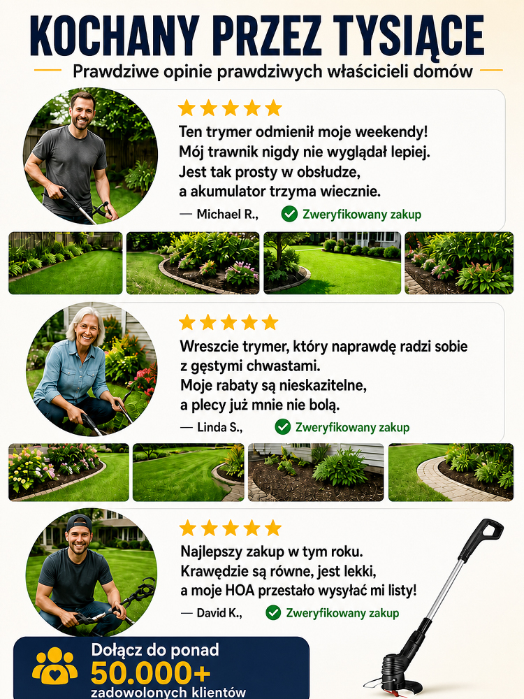 ✨Składana ładowarka do kosiarki ogrodowej z USB| Teleskopowa (21-105cm)✨
