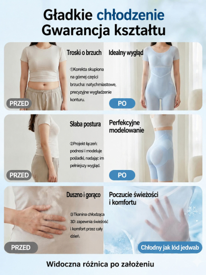✨ OFERTA LATA | Ultrabielizna modelująca z cienkiego jedwabiu- Chłodzenie 3D i Płaski Brzuch | Efekt Push-Up Pośladków i Zero Potu❄️ LODOWY JEDWAB💎Perfekcyjna Figura pod Sukienką