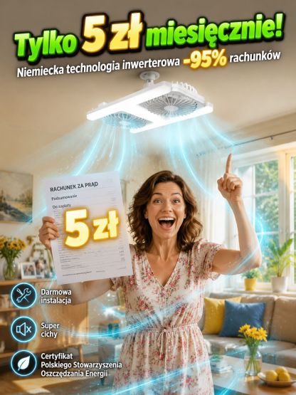 ❄️【Cicha oszczędność energii】Inteligentna kontrola zmiennej częstotliwości z podwójnym wentylatorem i | Zastąp Klimatyzację i Schłodź Pokój w 5 Minut💧