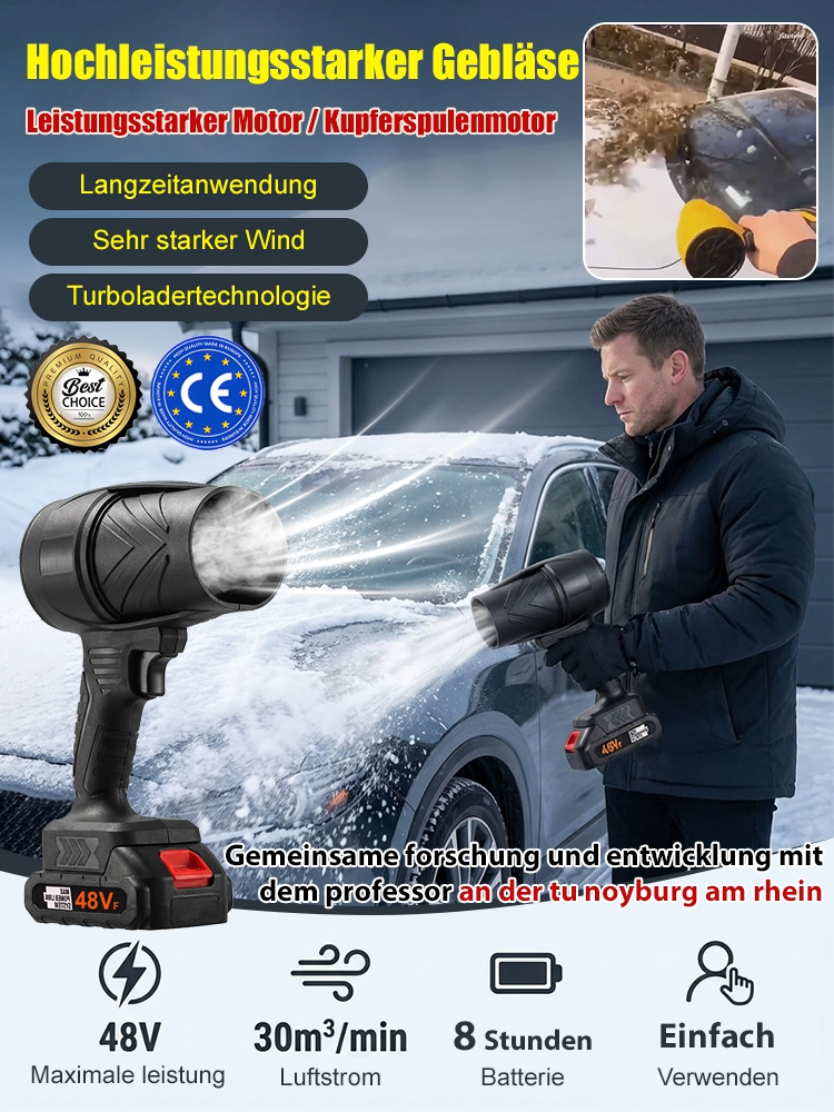 ⚡️10-stufige Windkraft Schneefräse mit Turbo-Leistung, Ausdauer von bis zu 8 Stunden