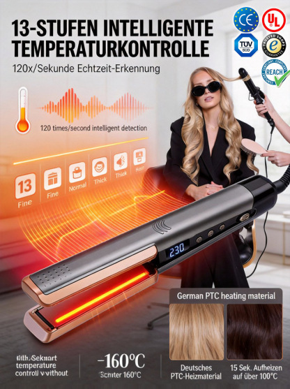 Haarpflege mit negativen Ionen reduziert Frizz und sorgt für glänzendes, geschmeidiges Haar.✅ 