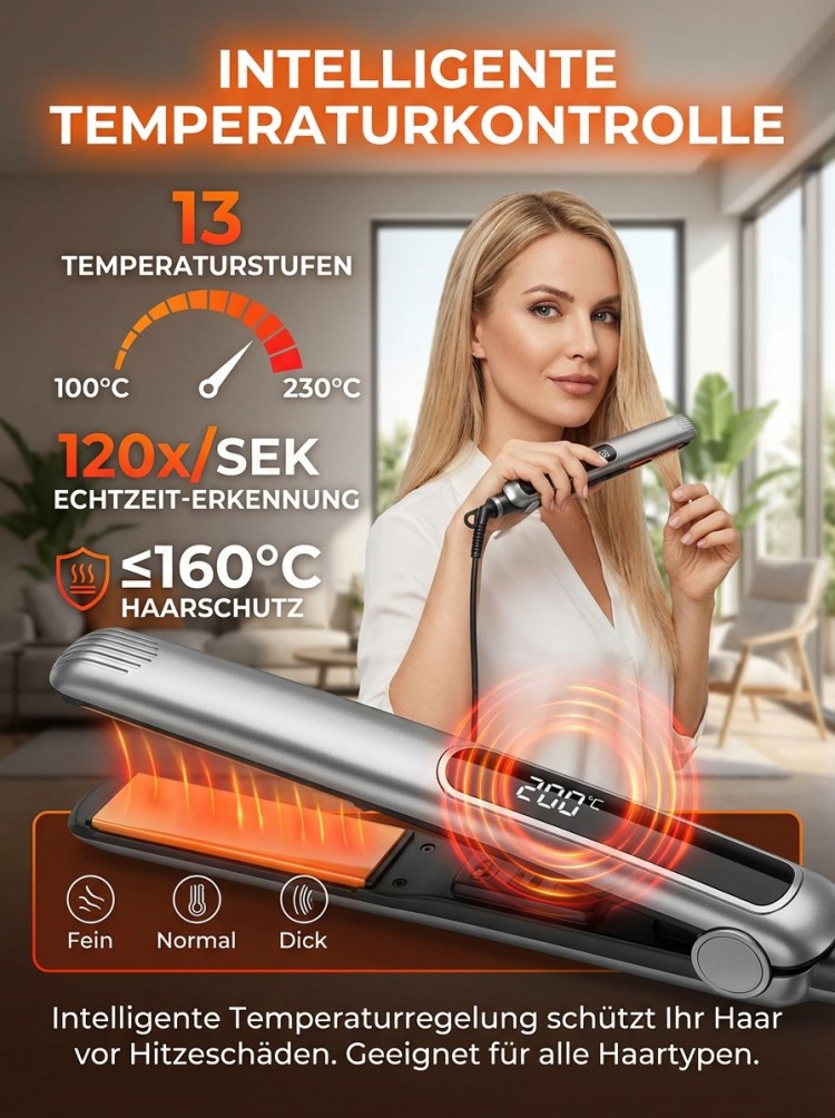 Haarpflege mit negativen Ionen reduziert Frizz und sorgt für glänzendes, geschmeidiges Haar.✅ 