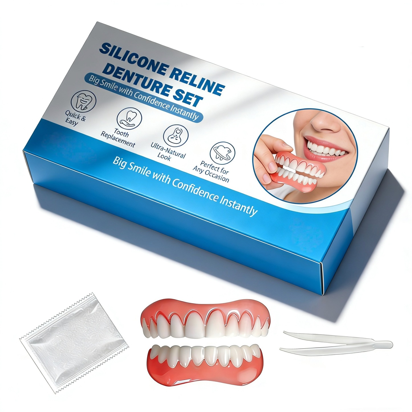 Egal ob Sie vollständige Zähne, große Zahnlücken oder gar keine Zähne haben - unsere Prothese passt perfekt! 🔥