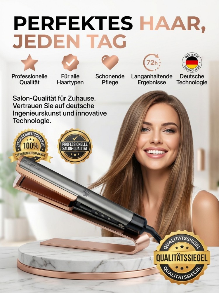 Haarpflege mit negativen Ionen reduziert Frizz und sorgt für glänzendes, geschmeidiges Haar.✅ 
