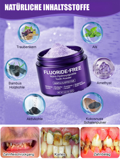 ✅Zahnverfärbungen lösen, Karies vorbeugen, Zahnfleisch reparieren - 50% Rabatt