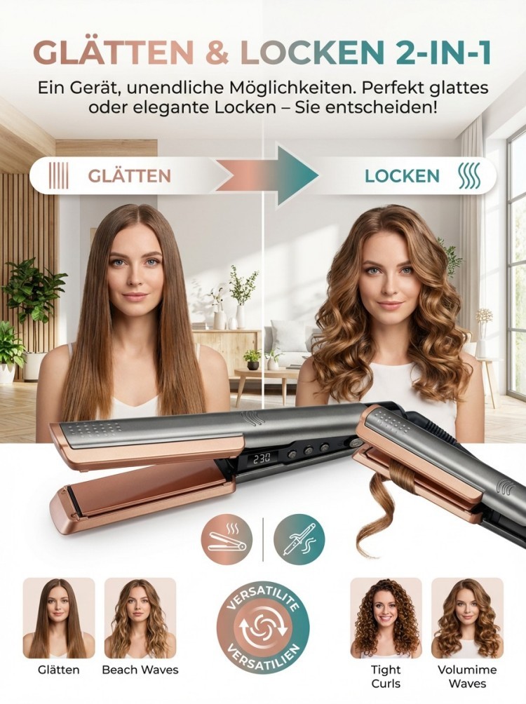 Haarpflege mit negativen Ionen reduziert Frizz und sorgt für glänzendes, geschmeidiges Haar.✅ 