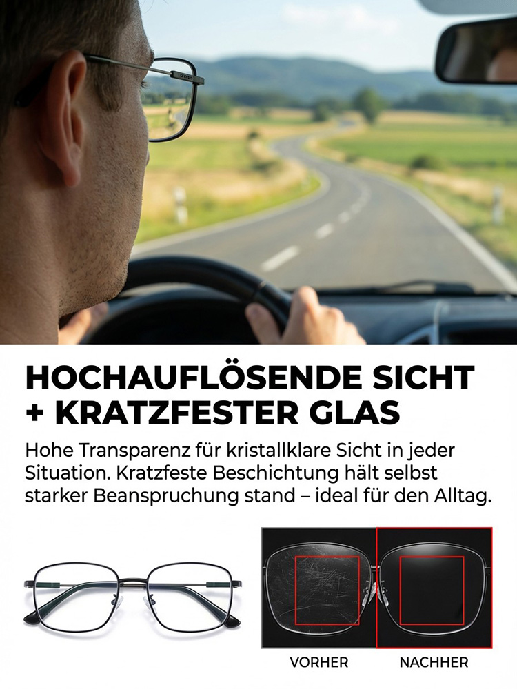 ✨Ultralichte Titan-Gleitsichtbrille mit intelligenter Zoom-Technologie + 100% Blaulichtschutz & UV-Filter