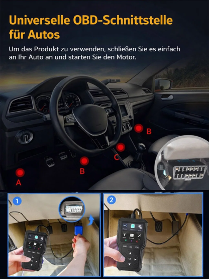 ✨OBD-Diagnosegerät für Fahrzeuge, universelle Schnittstelle, Fehlercode mit einem Klick auslesen