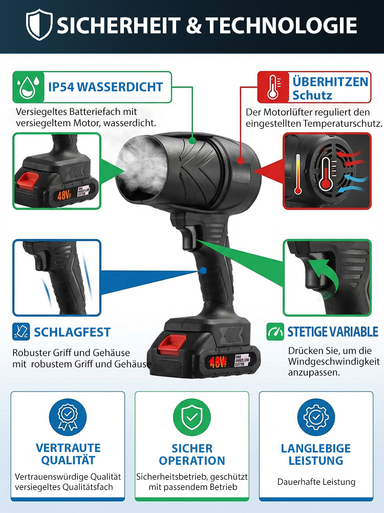 ⚡️10-stufige Windkraft Schneefräse mit Turbo-Leistung, Ausdauer von bis zu 8 Stunden