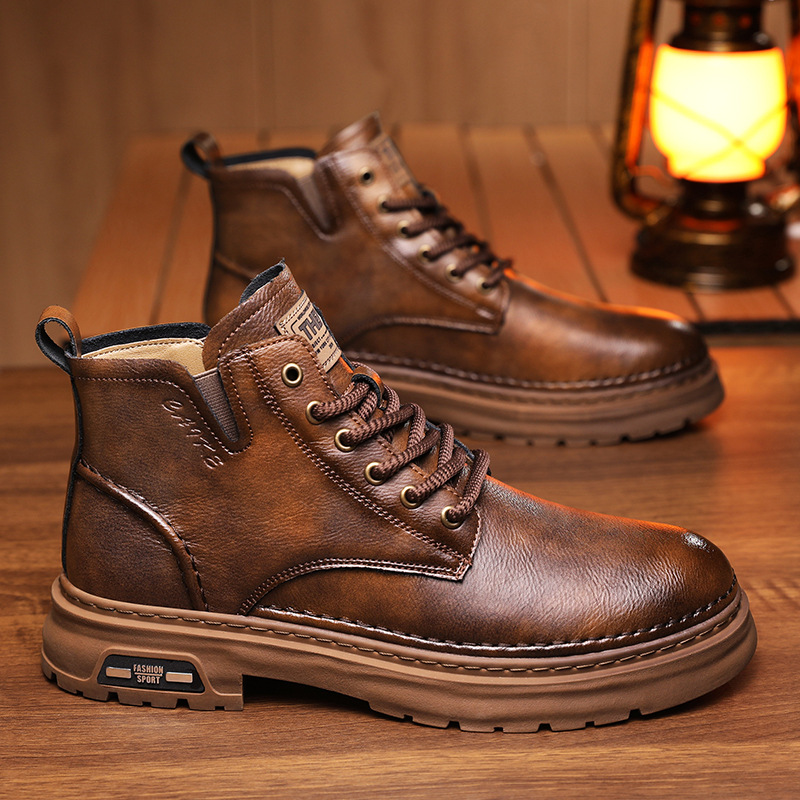 Męskie buty Martin w stylu brytyjskim.