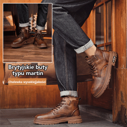 Męskie buty Martin w stylu brytyjskim.
