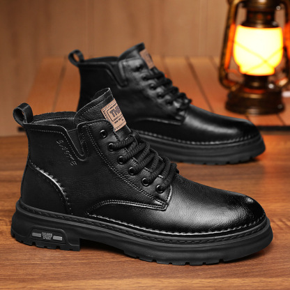 Męskie buty Martin w stylu brytyjskim.