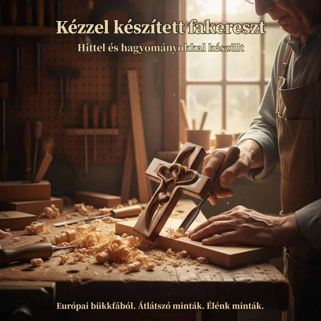 🔥 Év végi kiárusítás! Spórolj 60%-ot a ✝️ Kölcsönösen összekapcsolt szívek fa kereszt – Romantikus ajándék, kézzel készített és gravírozható 💝📦