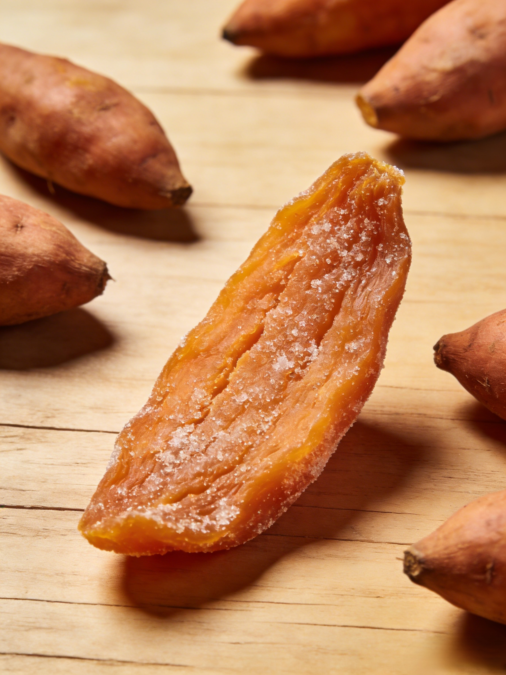 A székrekedés enyhítése érdekében: cukormentes, héjas édesburgonya szeletek fogyasztása.