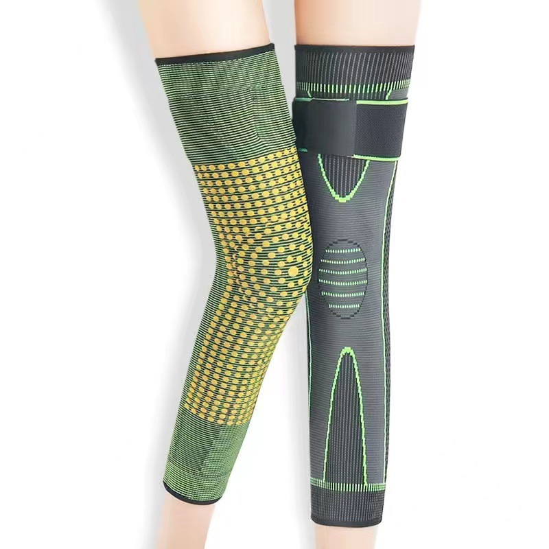 Hosszú, melegítő, nyomást gyakorló moxás térdvédő