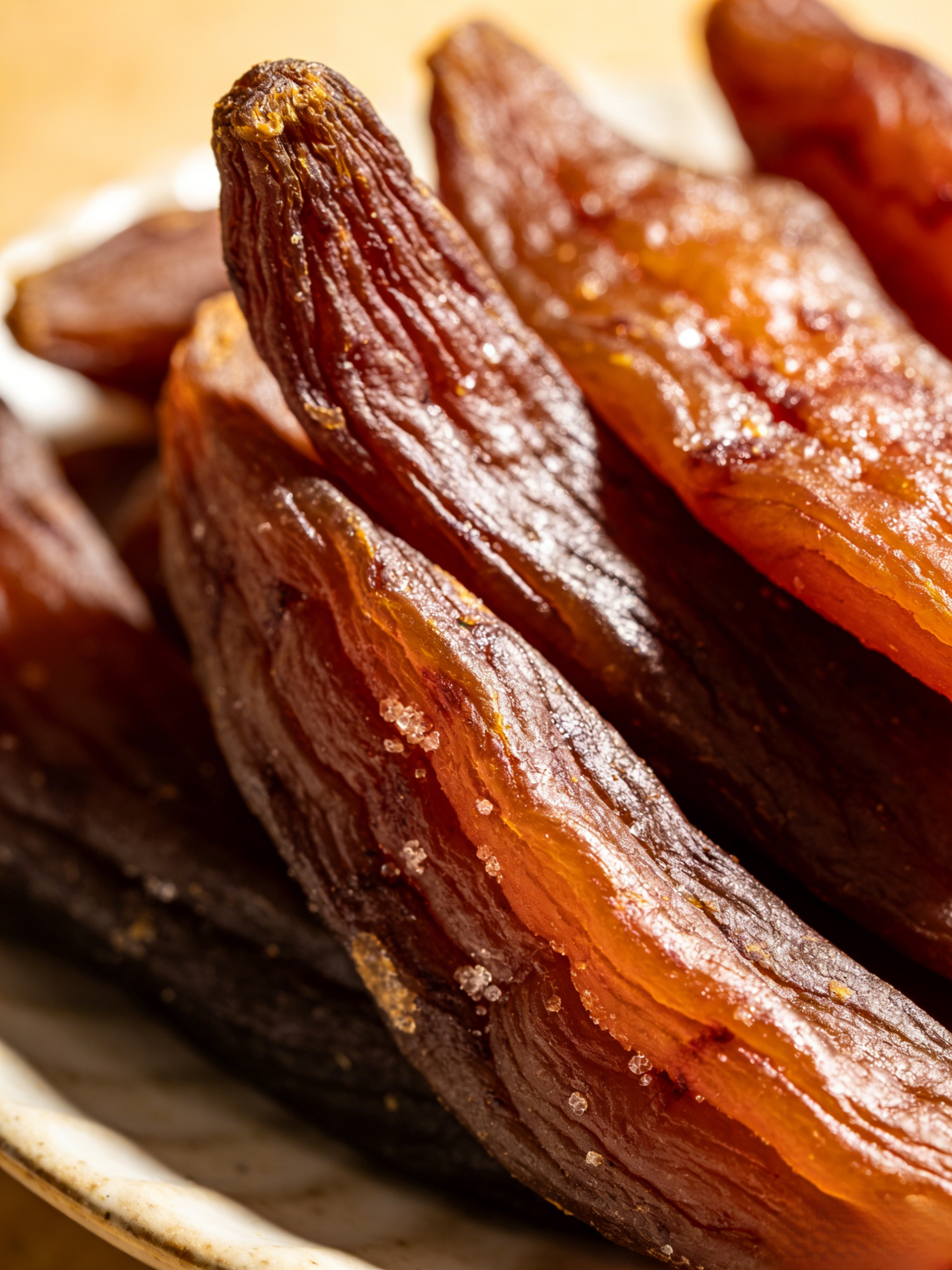 A székrekedés enyhítése érdekében: cukormentes, héjas édesburgonya szeletek fogyasztása.