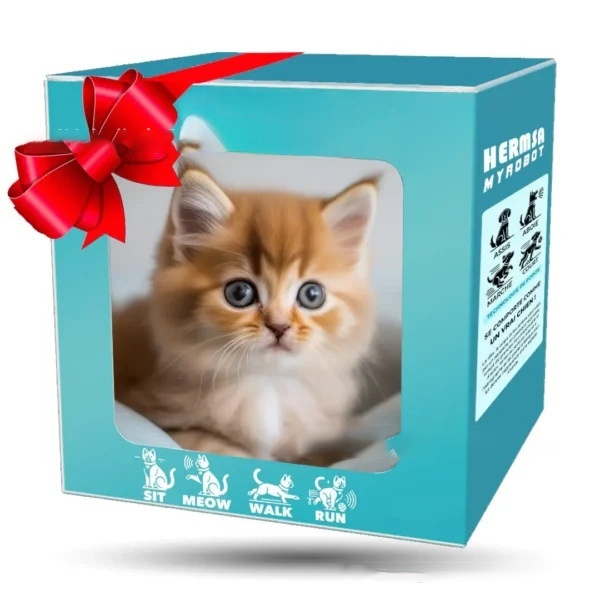 Kölyökmacska szimuláció rövid plüss baba