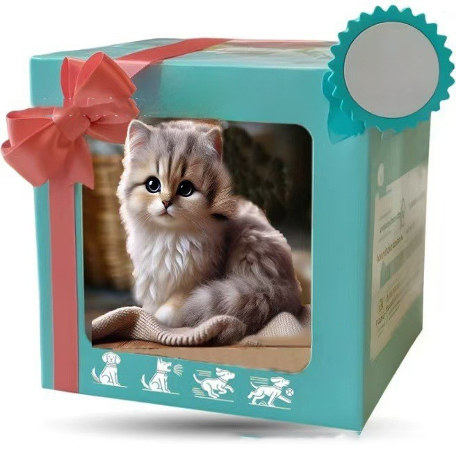 Kölyökmacska szimuláció rövid plüss baba