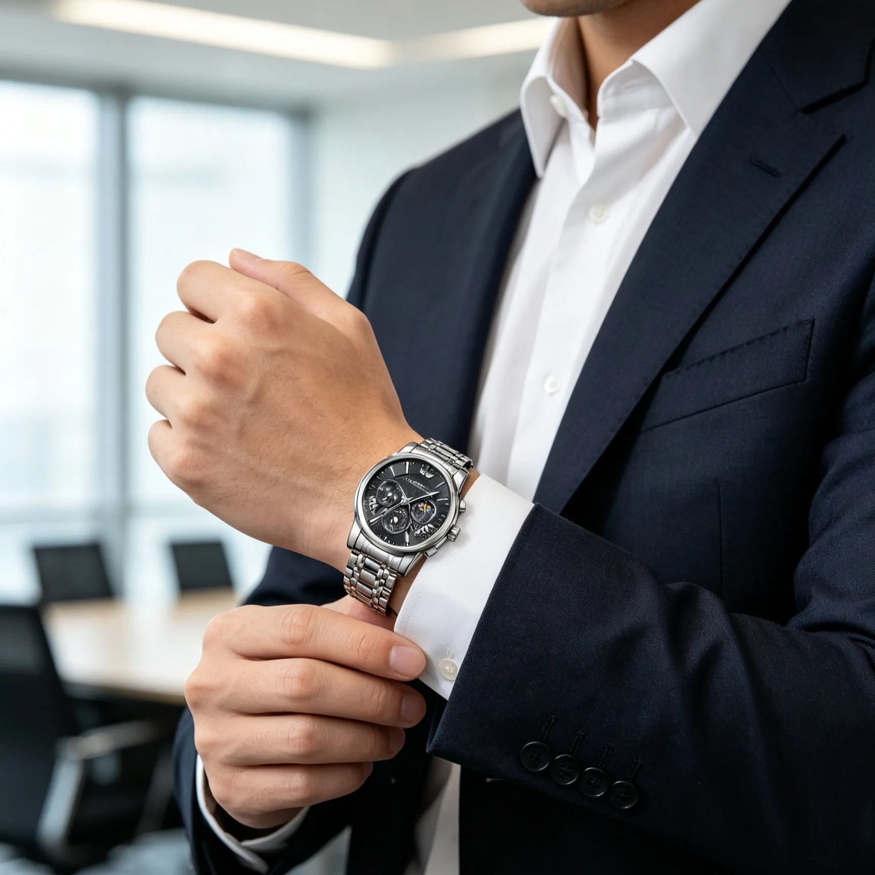 【Suwa Precision】Prémium nyitott tourbillon karóra