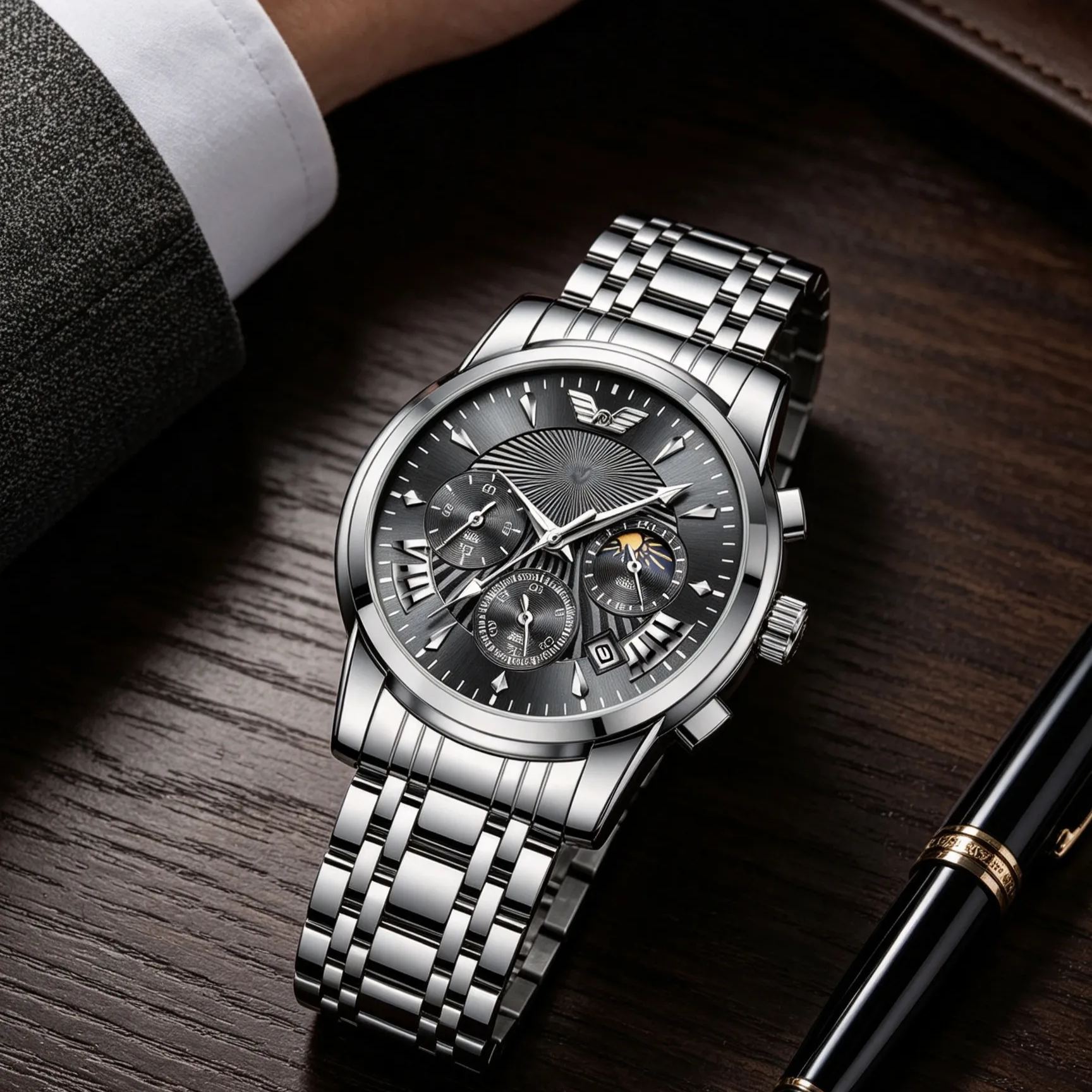 【Suwa Precision】Prémium nyitott tourbillon karóra