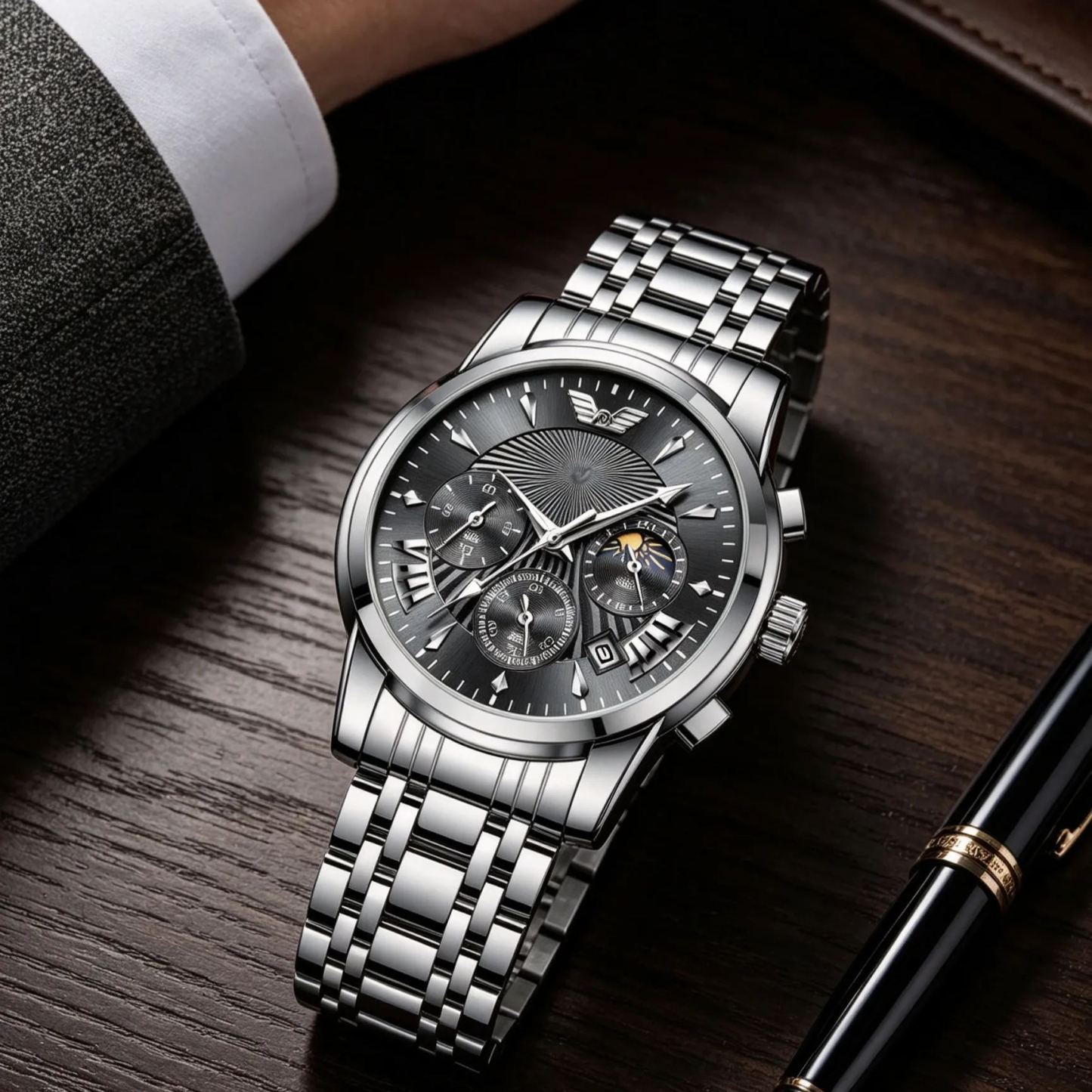 【Suwa Precision】Prémium nyitott tourbillon karóra