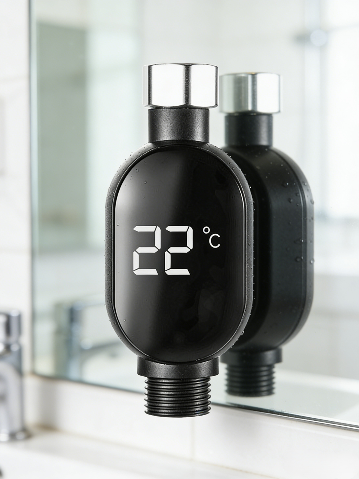 Intelligens vízálló zuhanyfej hőmérséklet-kijelzővel