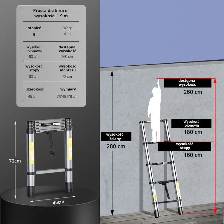 Többfunkciós húzólépcső