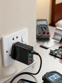 【Növelje a telefon akkumulátorának élettartamát】 Négyportos utazótöltő