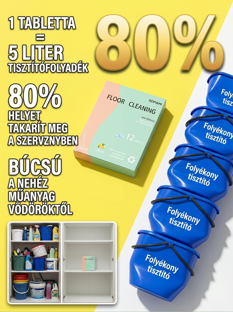 Padlótisztító lap | Citromos illat | Padlófelújítás | Fertőtlenítő hatás | Univerzális tisztító | Gyors folteltávolítás | Fényesítő technológia