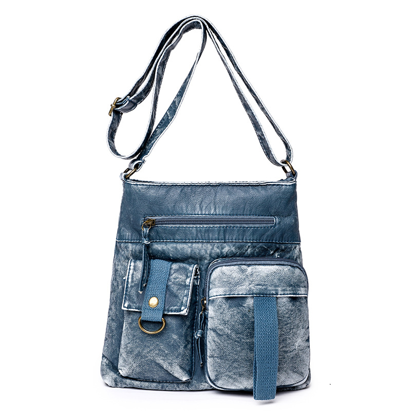 Vintage Fashion, mosható puha bőr válltáska