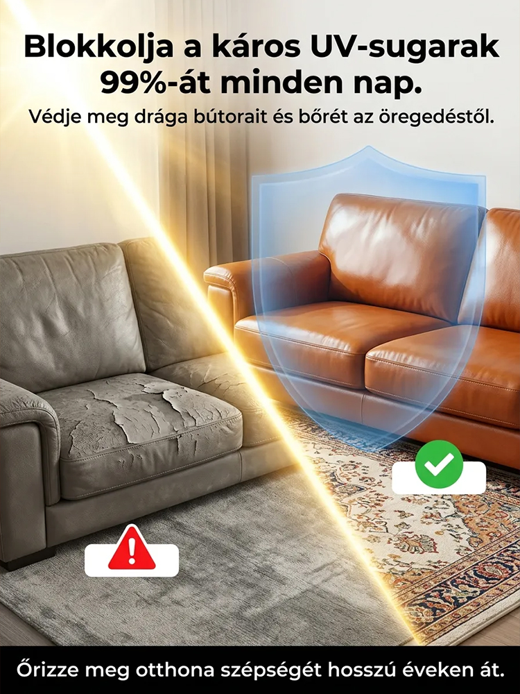 Hőszigetelő és betekintésgátló ablakfólia | UV-szűrő hővisszaverő fólia | Privát szféra védelem és energiamegtakarítás