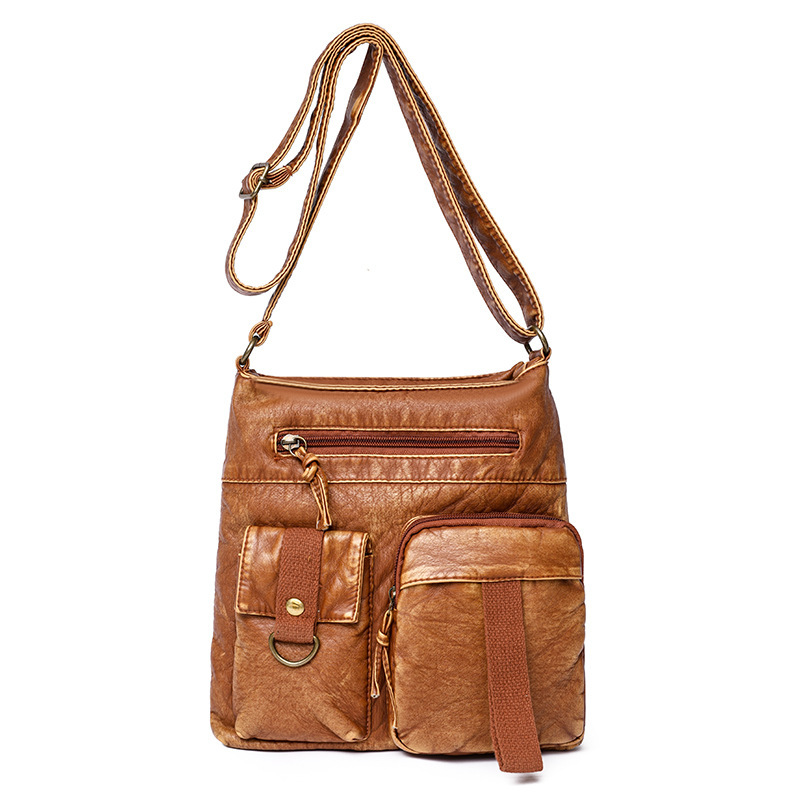 Vintage Fashion, mosható puha bőr válltáska