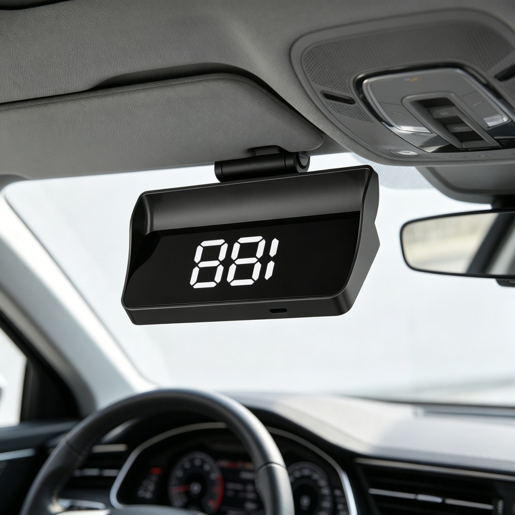 HUD Autós GPS Digitális Sebességmérő | Head-Up Display Minden Autóhoz | Szélvédőre Vetített Sebesség | Túllépés Riasztás | Plug & Play