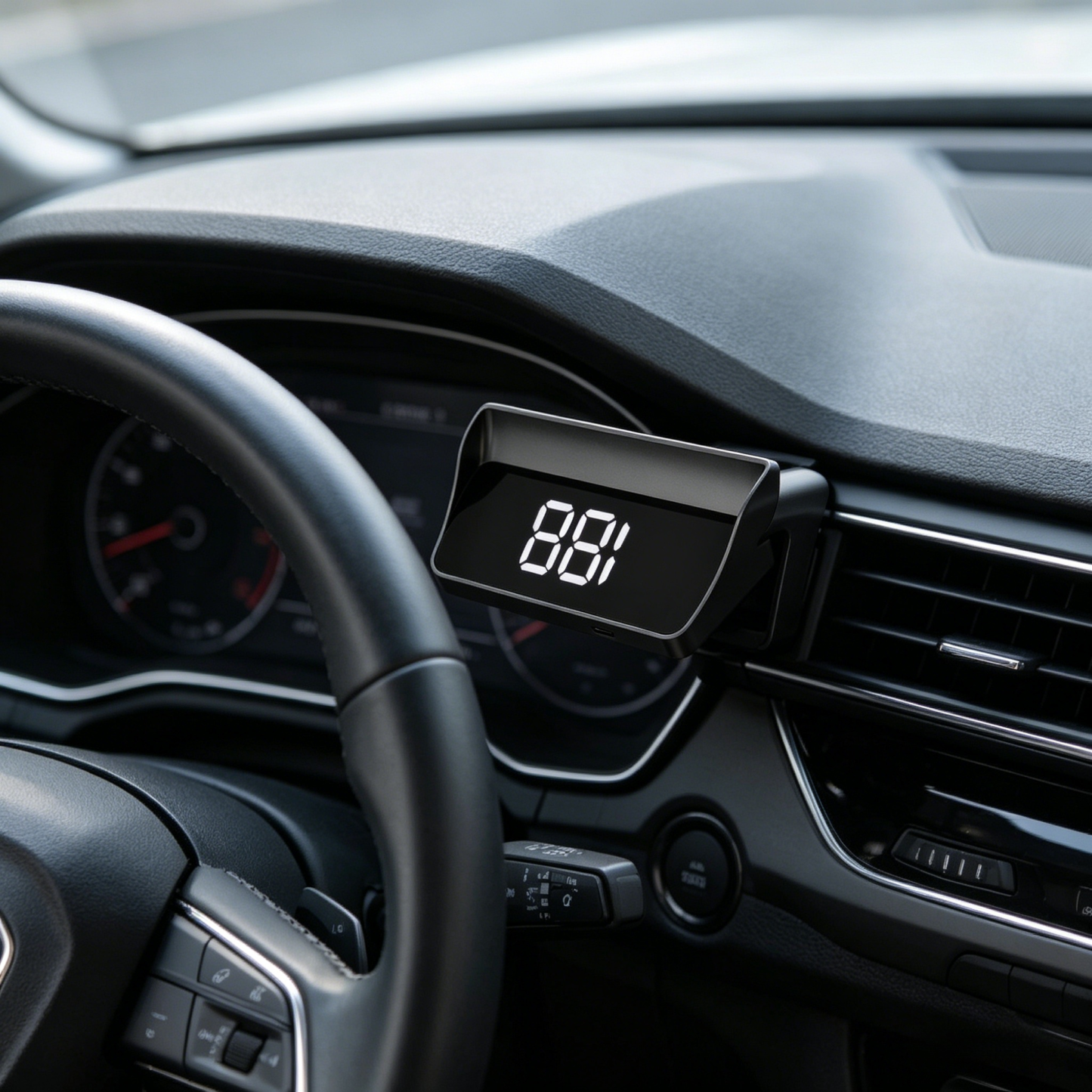 HUD Autós GPS Digitális Sebességmérő | Head-Up Display Minden Autóhoz | Szélvédőre Vetített Sebesség | Túllépés Riasztás | Plug & Play