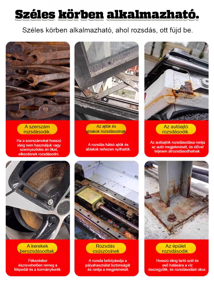 Többfunkciós rozsdaeltávolító és fémvédő spray