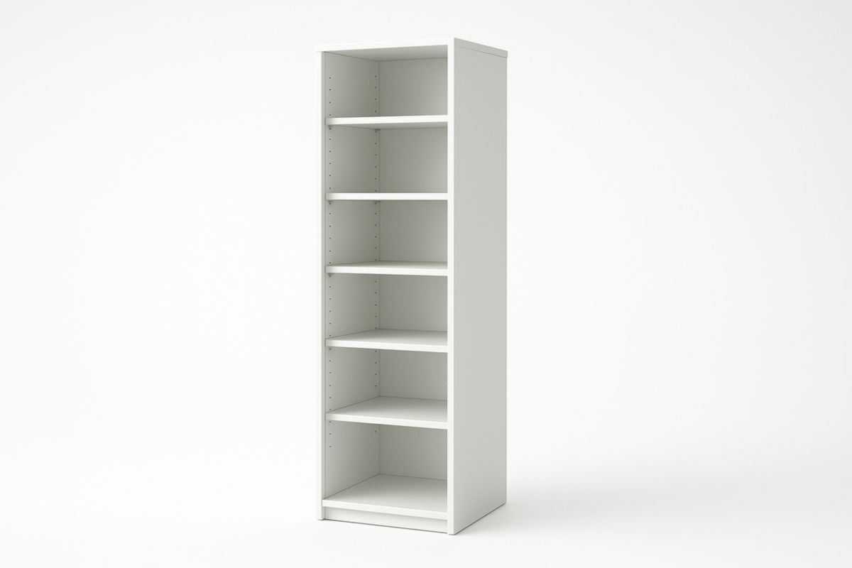 Scaffale Libreria MDF Bianco 5 Ripiani