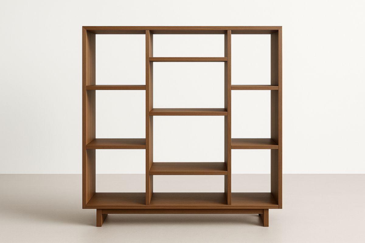 Libreria in Legno di Rovere Nocciola 120x150x30 cm