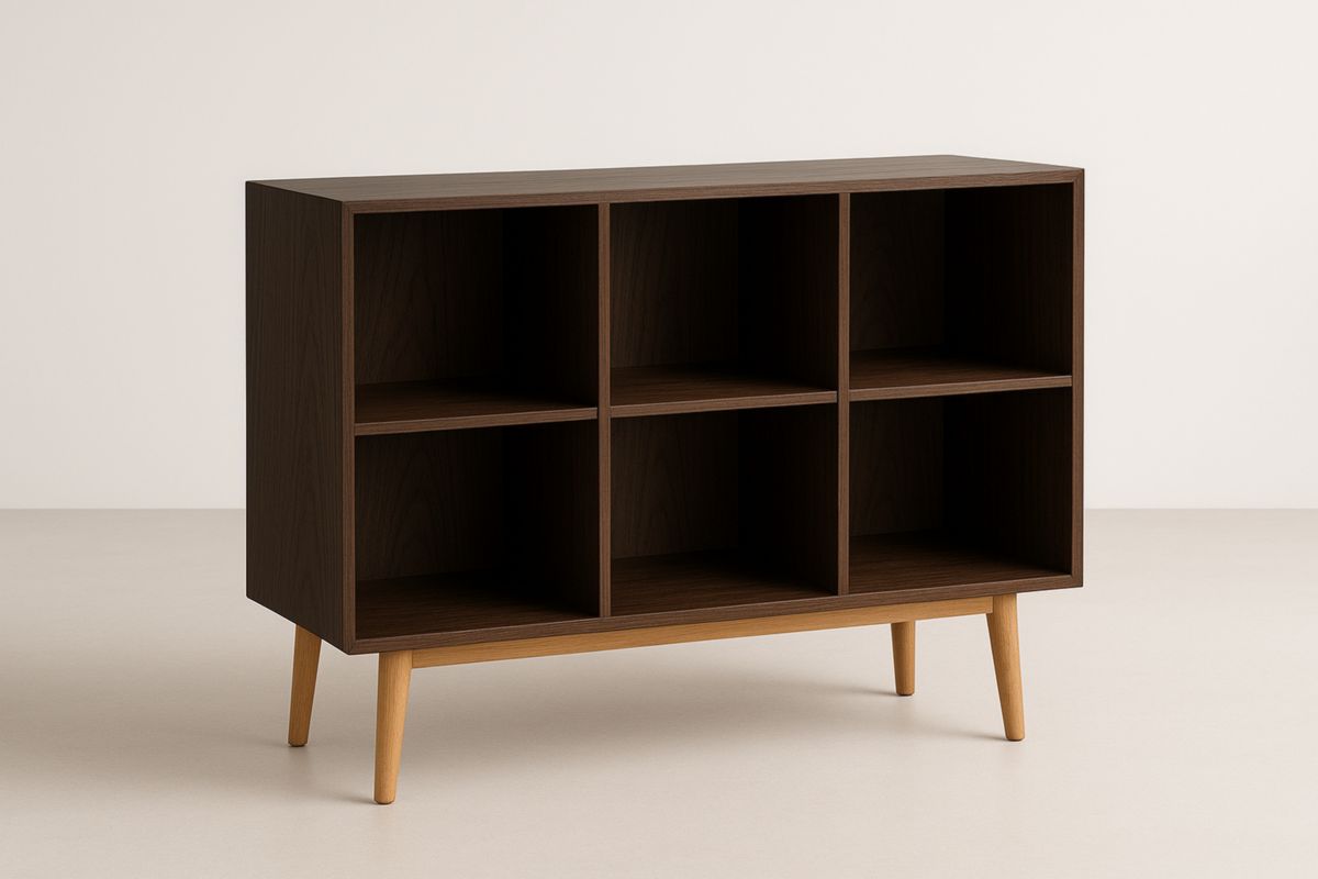 Scaffale in Legno con Ripiani Cubici 90x35x90 cm