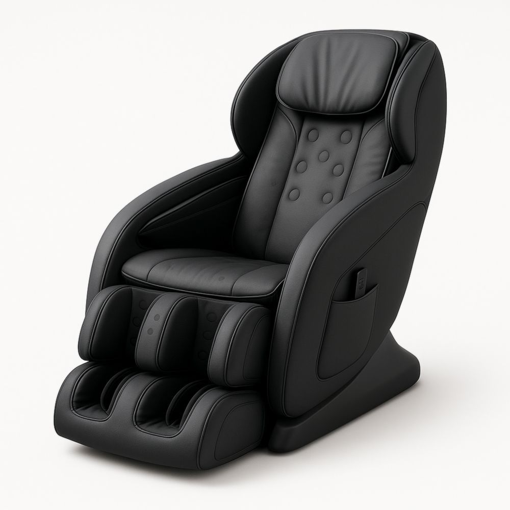 Poltrona Massaggiante in Pelle Sintetica Nero