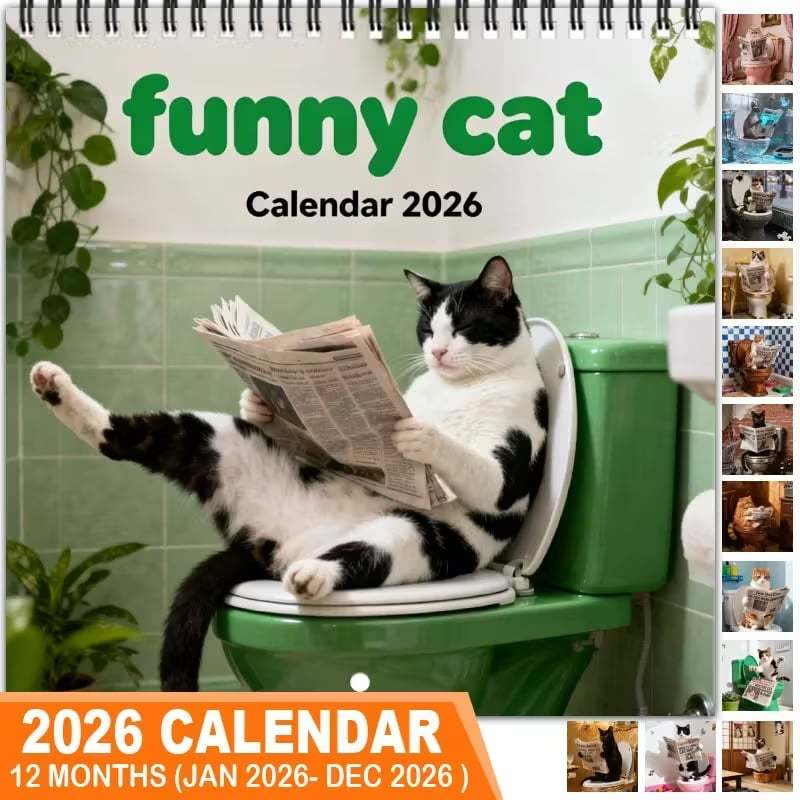 🎉New Year Hot Sale💓Limited Edition Custom-Made 2026 Fun Animal Wall Calendar