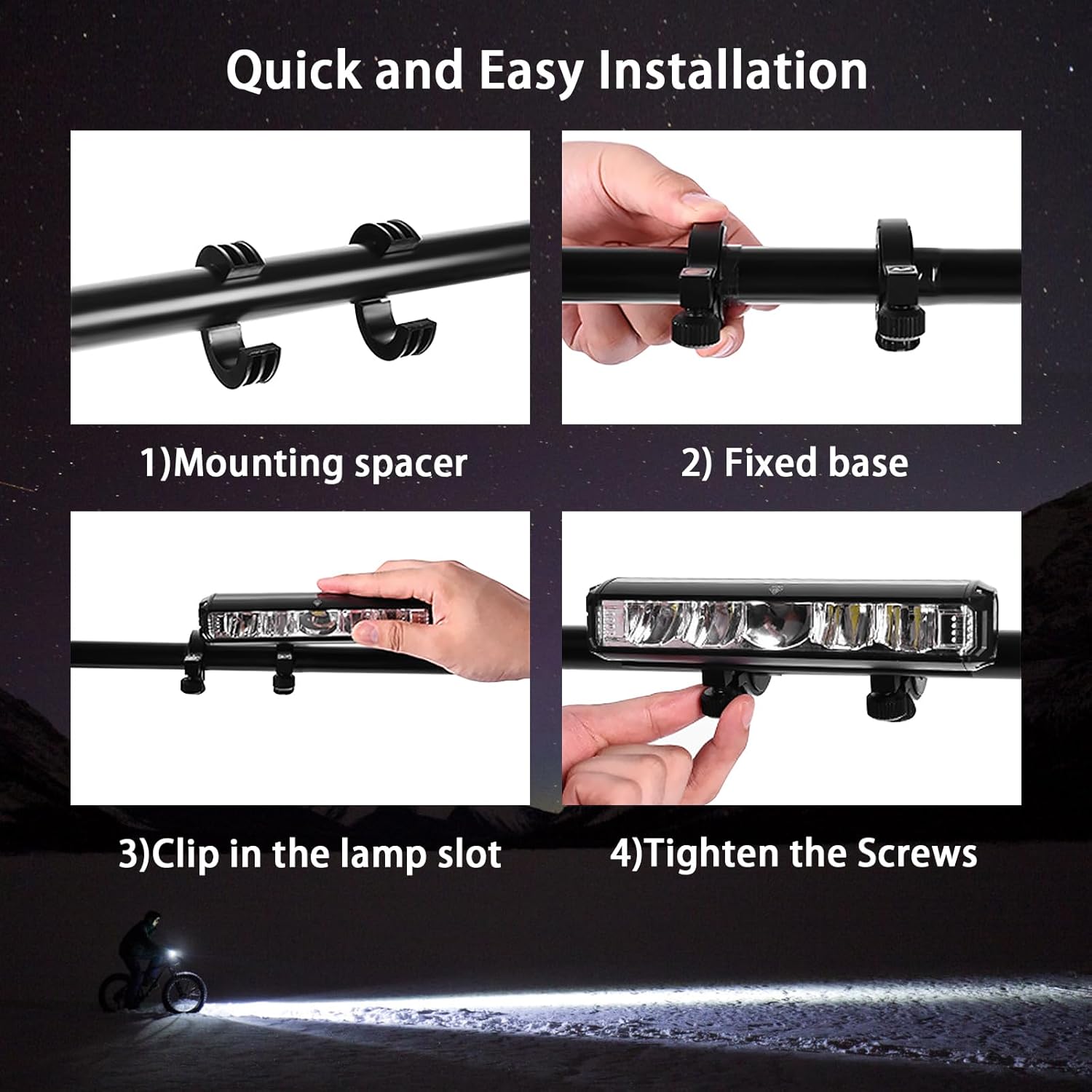 USB Rechargeable & Waterproof Bike Light