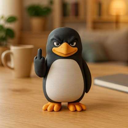 Middle Finger Penguin Figurine